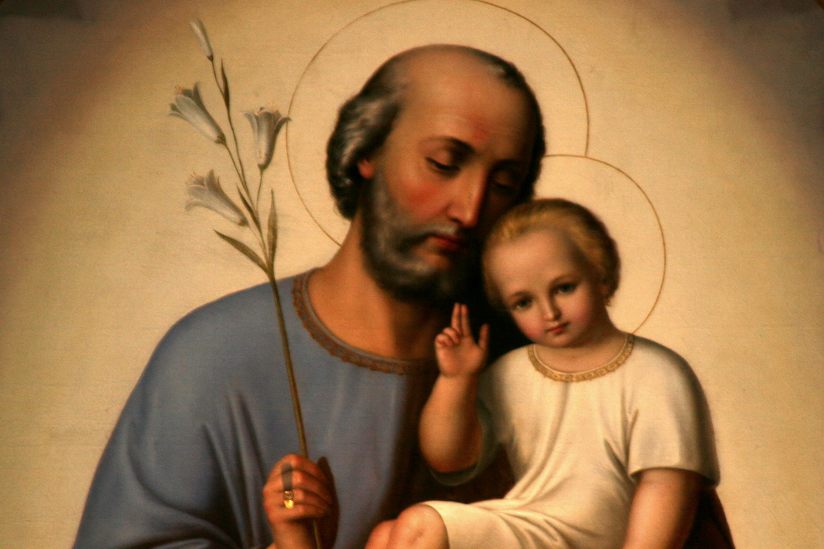 Przyozdobiony pierścieniem obraz św. Józfa w Wadowicach