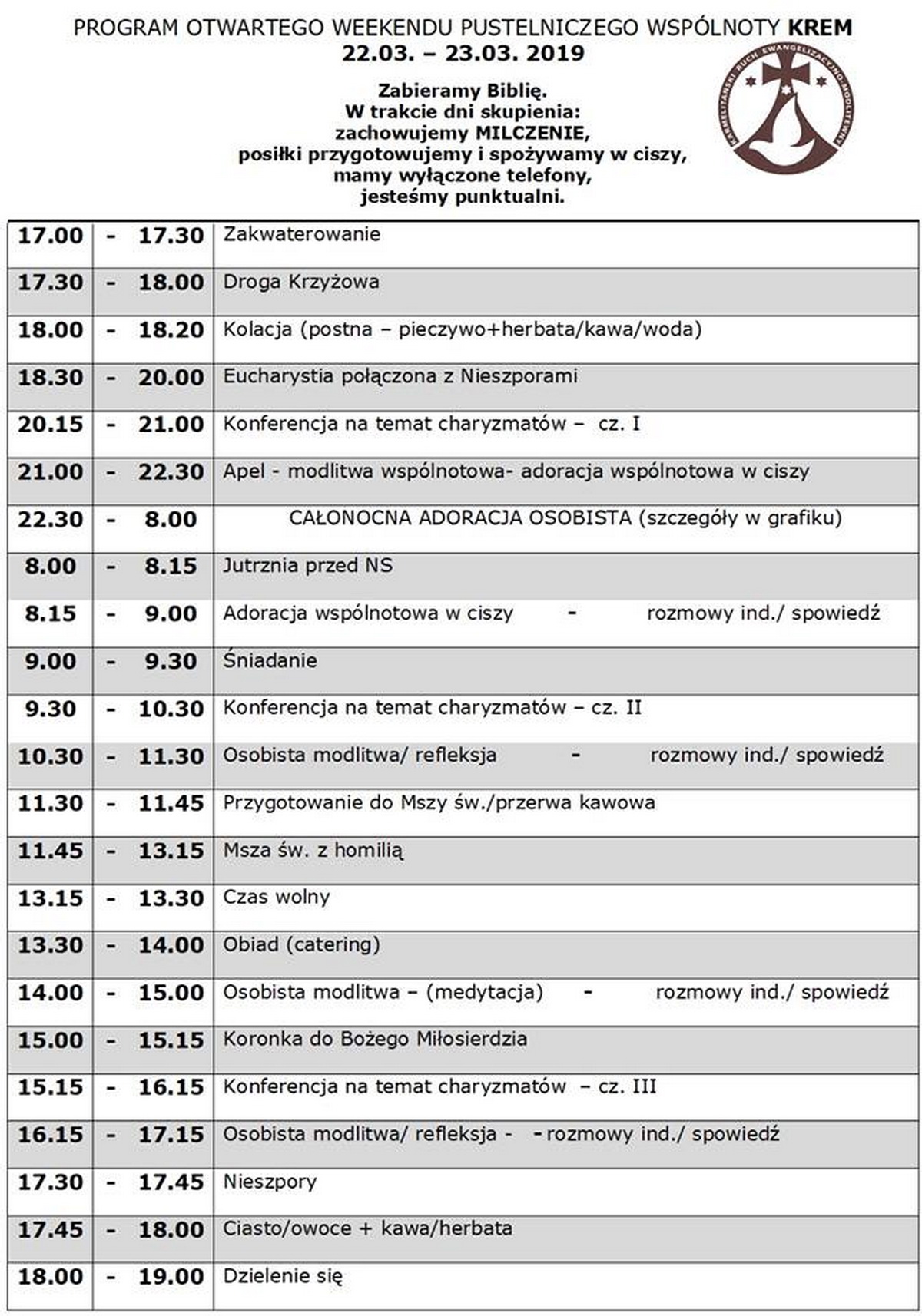 program weekendu